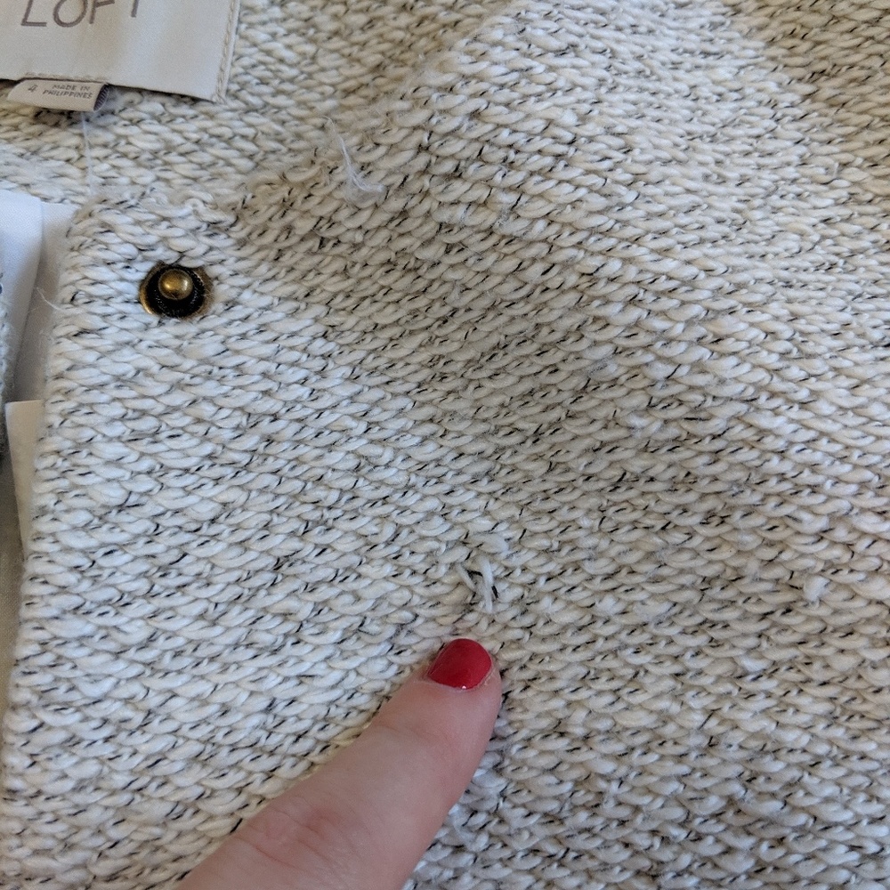 LOFT Button-Up Knit Blazer - Picture 4 of 7
